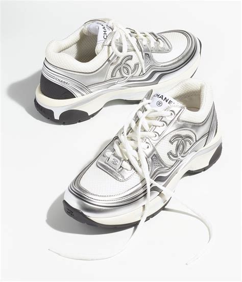 silver and gold chanel sneakers|chanel shoes canada.